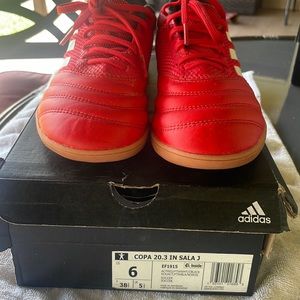 Indoor soccer shoes for boy.